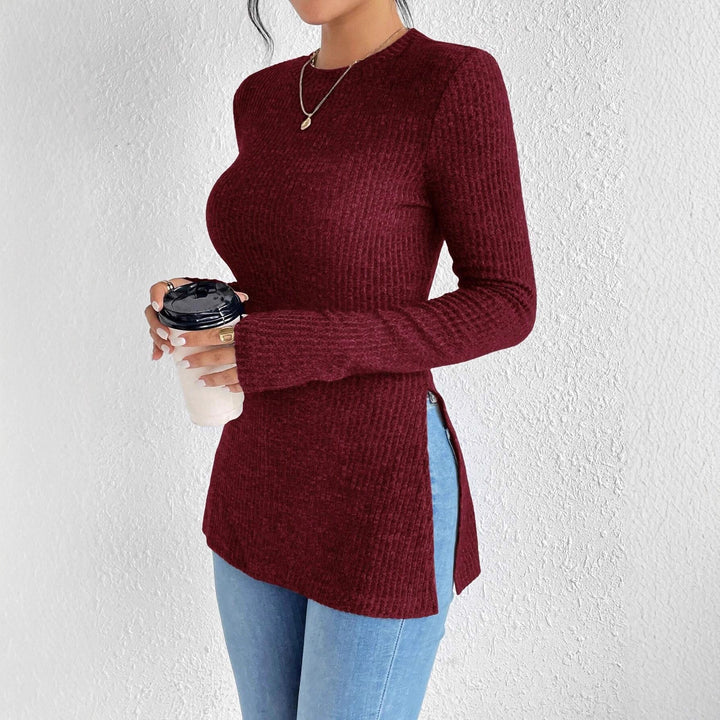 Women’s knitted sweater with side slits Lune London