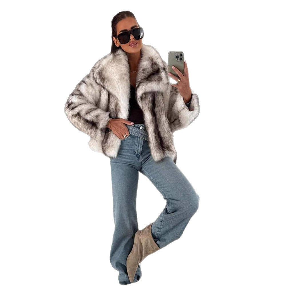 Ladies elegant faux fur jacket Lune London