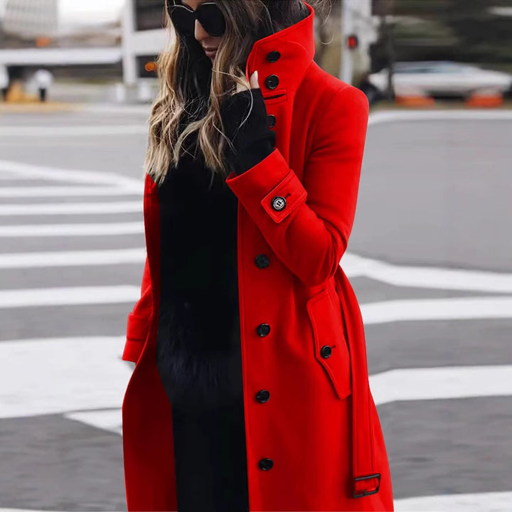 Elegant trench coat for women with high collar Lune London
