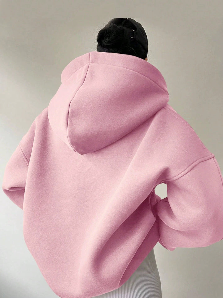 Women's Oversized Hoodie in Soft Fleece Material Amarae