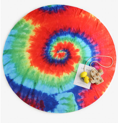 Ladies Hippie Style Batik Round Beach Blanket Amarae