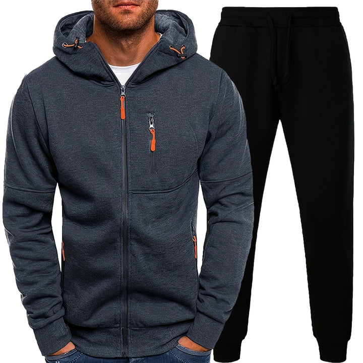 Men's sporty hoodie set and jogging pants with practical pockets Lune London
