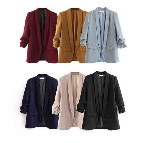 Elegant blazer for women with rolled-up sleeves and practical pockets Amarae