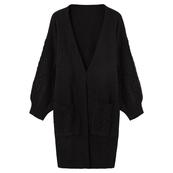 Ladies Large knitted cardigan with deep pockets and loose fit Lune London