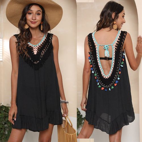 Bohemian fringed dress for women Amarae