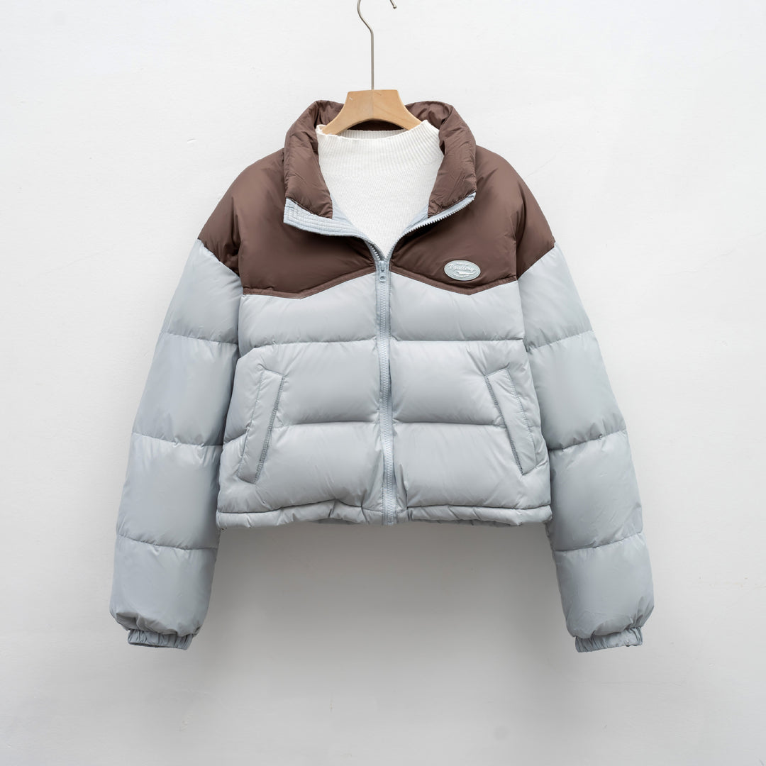 Modern quilted jacket for women, cropped fit, with high collar and practical zipper Lune London