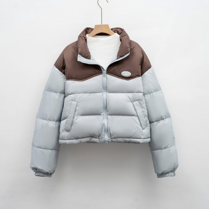 Modern quilted jacket for women, cropped fit, with high collar and practical zipper Lune London