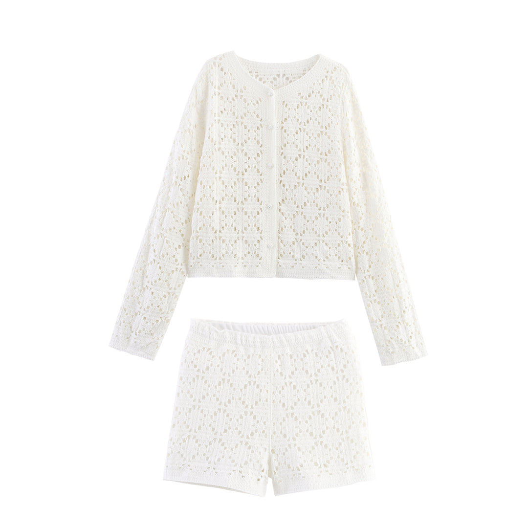 Leisure bikini set for women with crochet top and shorts Lune London