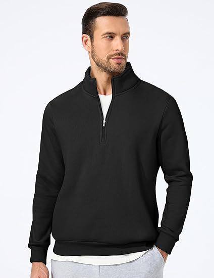Men's sweatshirt with half zipper and modern cut Chic & Stil