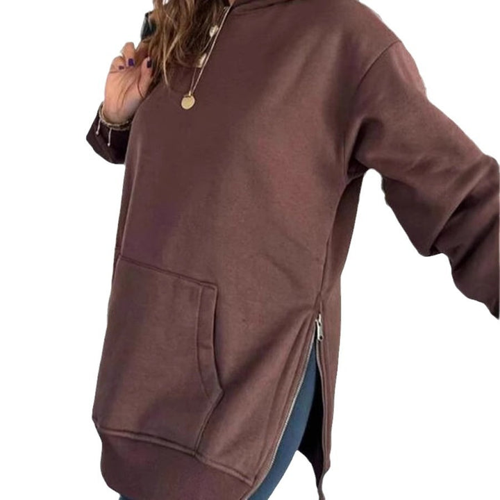 Women's Oversized Hoodie with Side Zips and Universal Fit Lune London