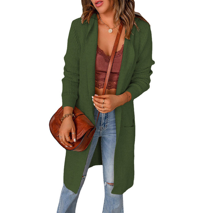 Ladies' cardigan with deep V-neckline and practical pockets Lune London