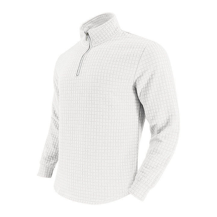 Quilted men's pullover with half-zip Lune London