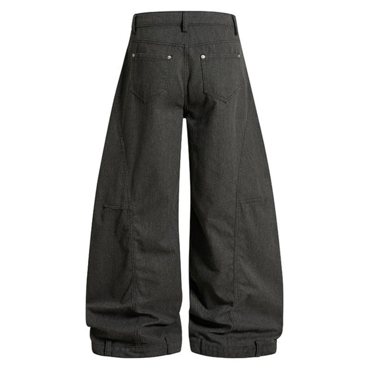 Women's Wide High-Waist Culotte Cargo Balloon Pants with Draping and Adjustable Hem Amarae