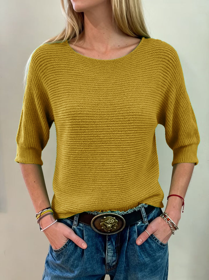 Pull en tricot décontracté pour femmes avec large poignet Chic & Stil