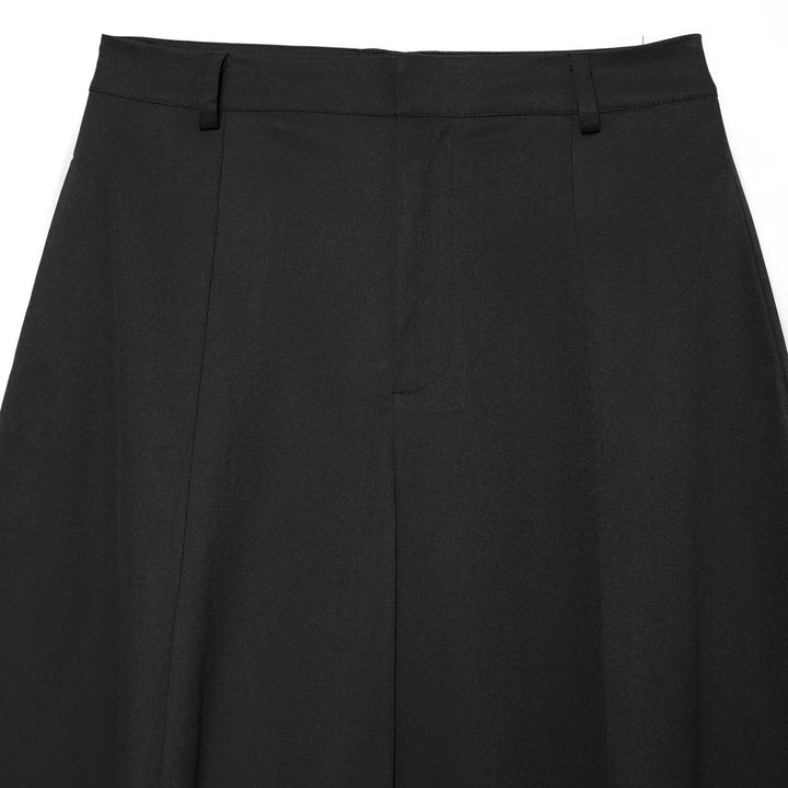 Women's culotte pants with high waist, distinctive center pleats, and boxy silhouette Amarae
