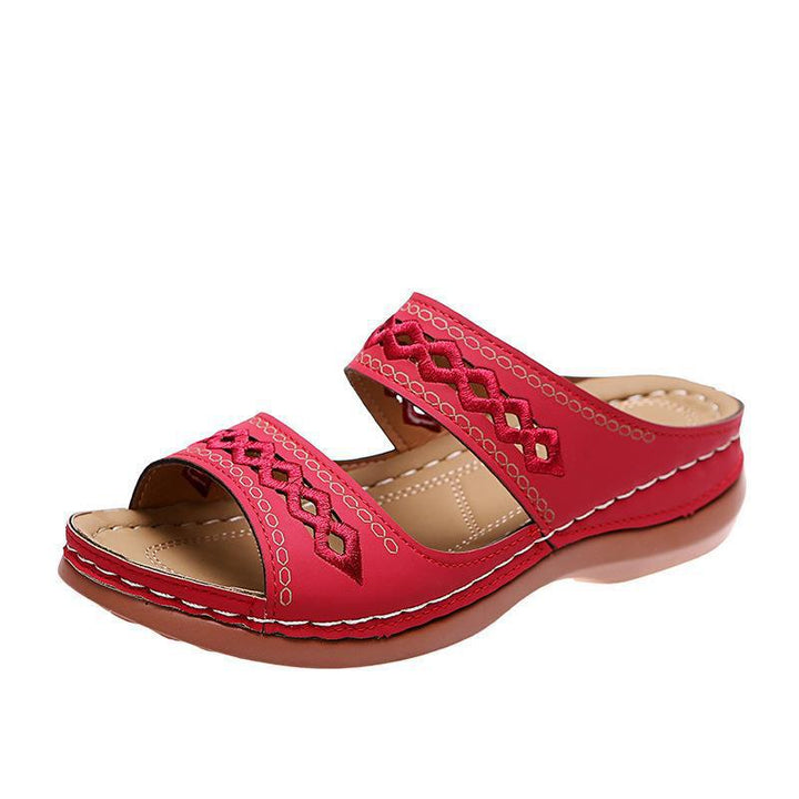 Comfortable garden shoes for women with elegant embroidery Lune London