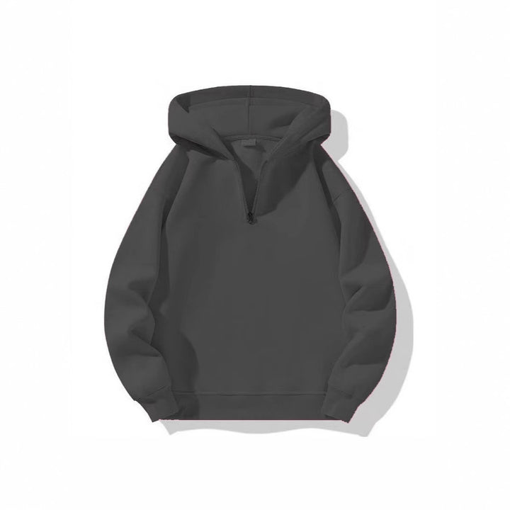 Hooded sweater for women with high collar and full zip Lune London