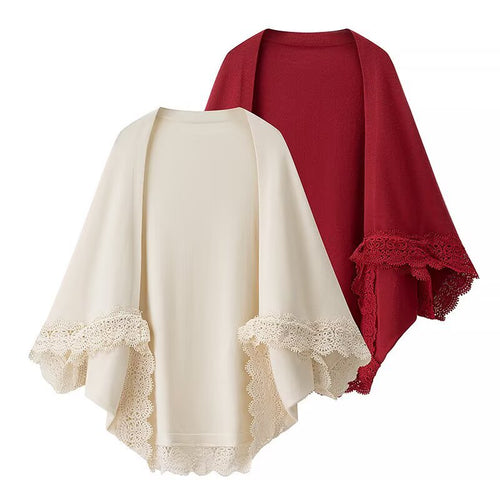 Cardigan fin pour femmes avec finition en dentelle aérienne Chic & Stil
