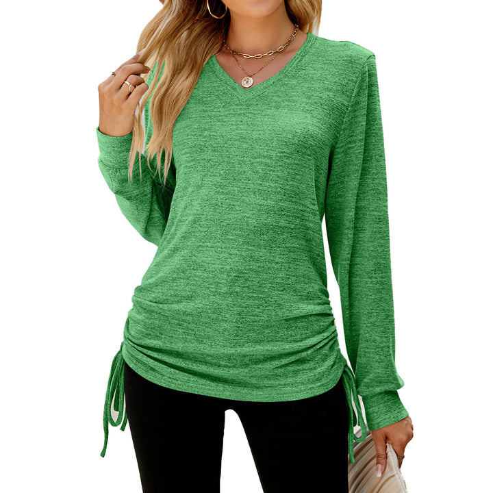 Women Long Sleeve T-shirt with Adjustable Waist Lune London
