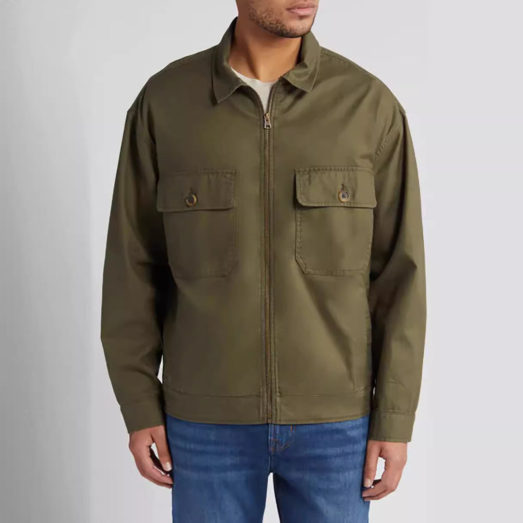 Modern design utility jacket for men with practical pockets Lune London