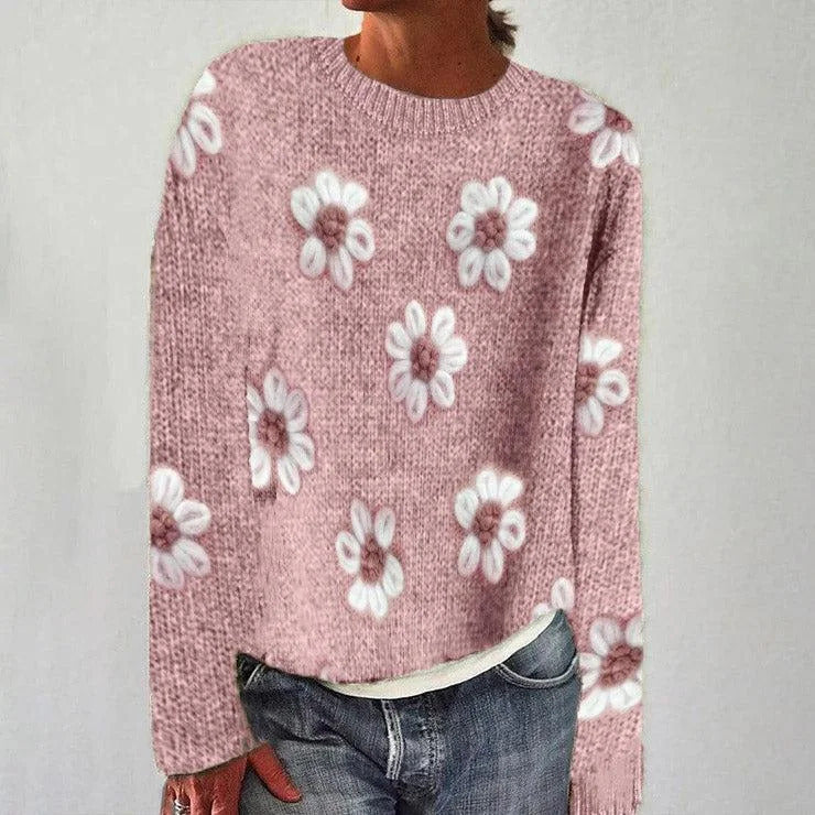 Pull confortable pour femmes avec motif festif Chic & Stil