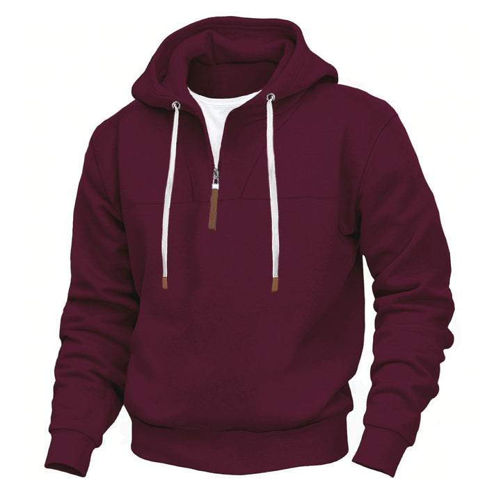 Men's trendy hoodie with high collar and zipper Lune London