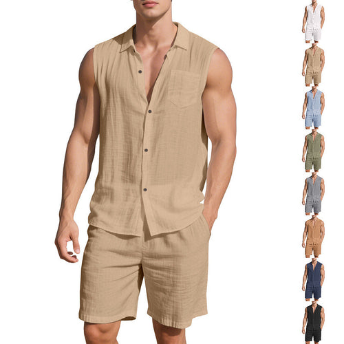 Casual summer set for women with sleeveless top and shorts Amarae