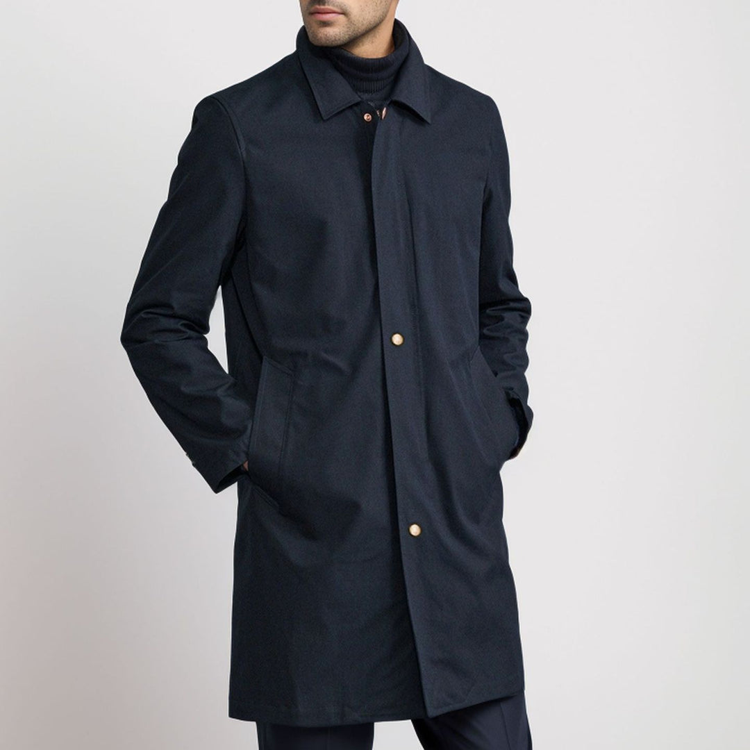 Elegant transitional coat for men with practical pockets and water-repellent fabric Lune London