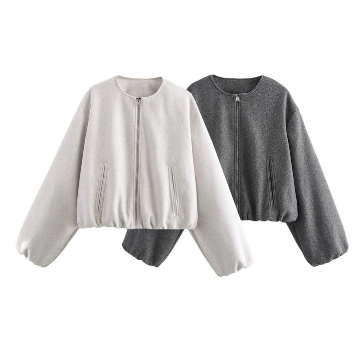 Casual oversized jacket for women with elastic waist and practical pockets Lune London