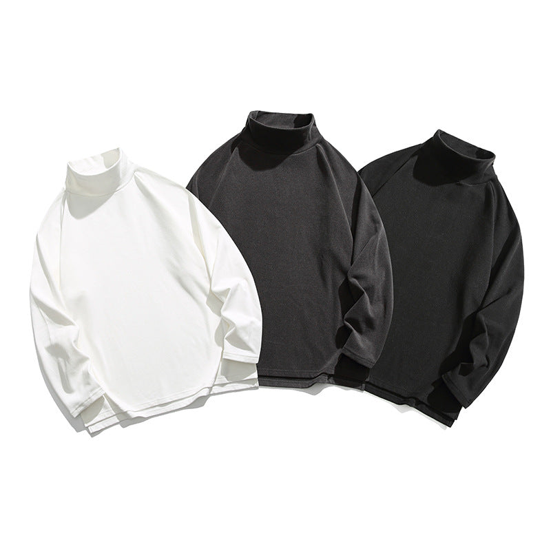 Unisex Oversize Roll Neck Sweatshirt made of soft cotton blend with raglan sleeves Amarae
