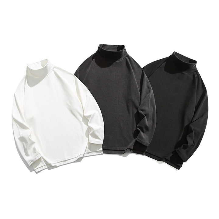 Unisex Oversize Roll Neck Sweatshirt made of soft cotton blend with raglan sleeves Amarae