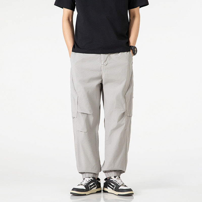Casual cargo pants for men with elastic waist Lune London