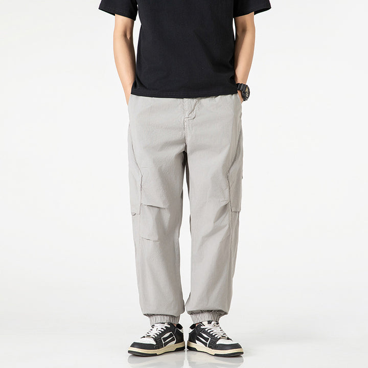 Casual cargo pants for men with elastic waist Lune London
