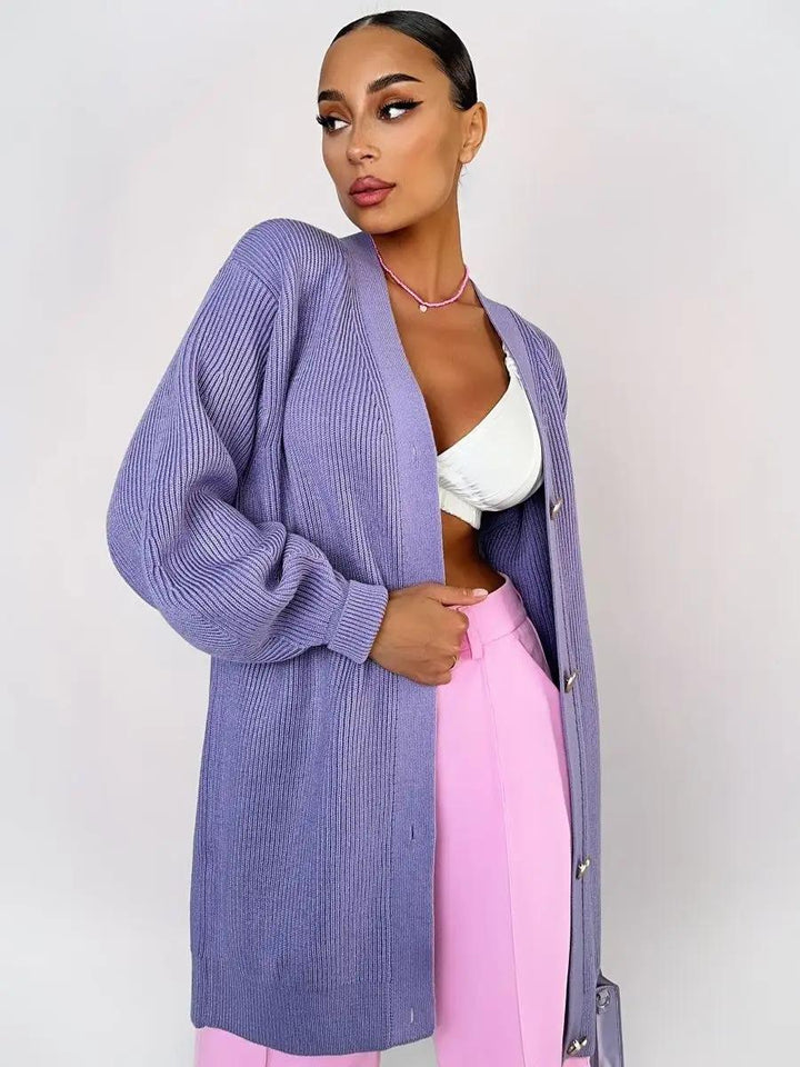 Gilet pour femmes avec des manches volumineuses et des détails de boutons décoratifs Chic & Stil