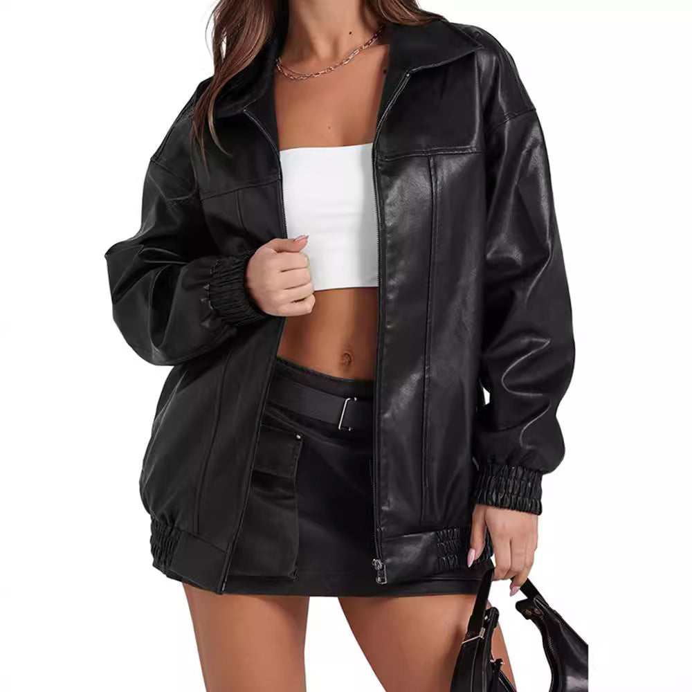Ladies Oversized Casual Clothing with Elastic Cuffs and Practical Pockets Lune London
