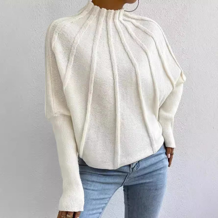 Knit sweater for women with high collar Lune London