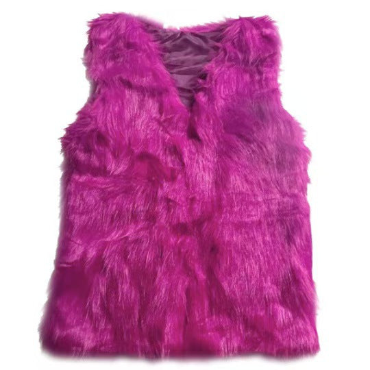 Ladies Elegant Faux Fur Vest Chic and Stylish