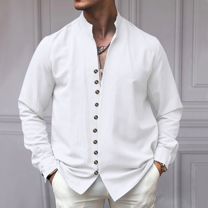 Chic long sleeve shirt for men with button details Lune London