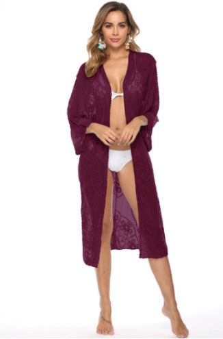 Ladies Elegant Transparent Lace Beach Cover-up Lune London