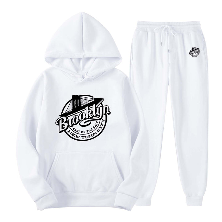 Women's leisure sweat suit with stylish Brooklyn print Chic & Stil