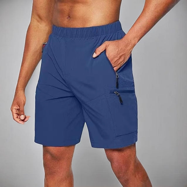 Shorts de loisirs confortables pour hommes avec taille élastique et poches zippées pratiques Lune London