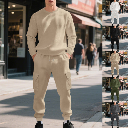 Amarae casual sweatshirt and cargo pants set for men