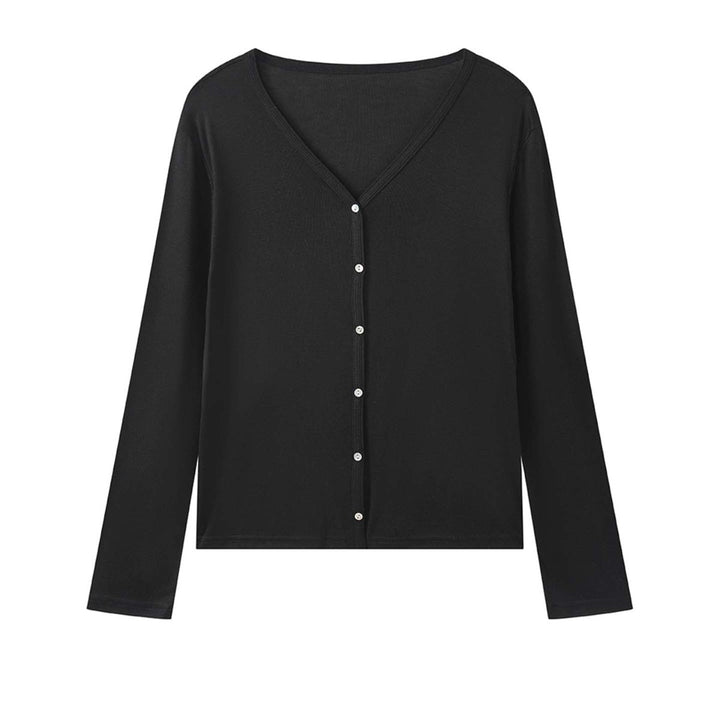 Women's Lightweight Viscose Fine Knit Cardigan with Buttonless Closure and Relaxed Fit Amarae