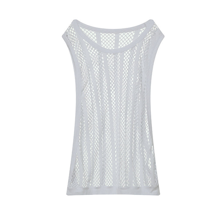 Men Breathable Mesh Tank Top with Racerback Design Lune London