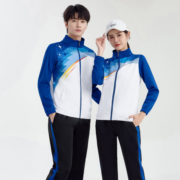 Unisex Performance Training Suit in Team Look with Stand-Up Collar Amarae