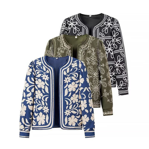 Veste florale à la mode pour femmes avec coupe élégante Chic & Stil