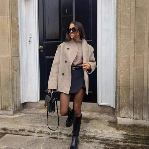 Ladies elegant wool coat Amarae