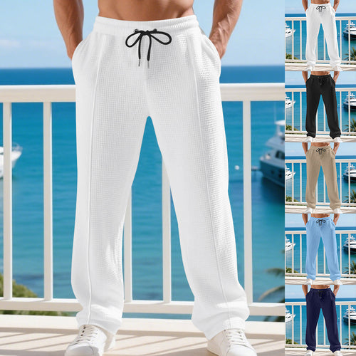 Sport leisure pants for men with elastic waist and textured fabric Amarae
