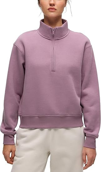 Pull en fleece sportif pour femmes avec col montant Chic & Stil
