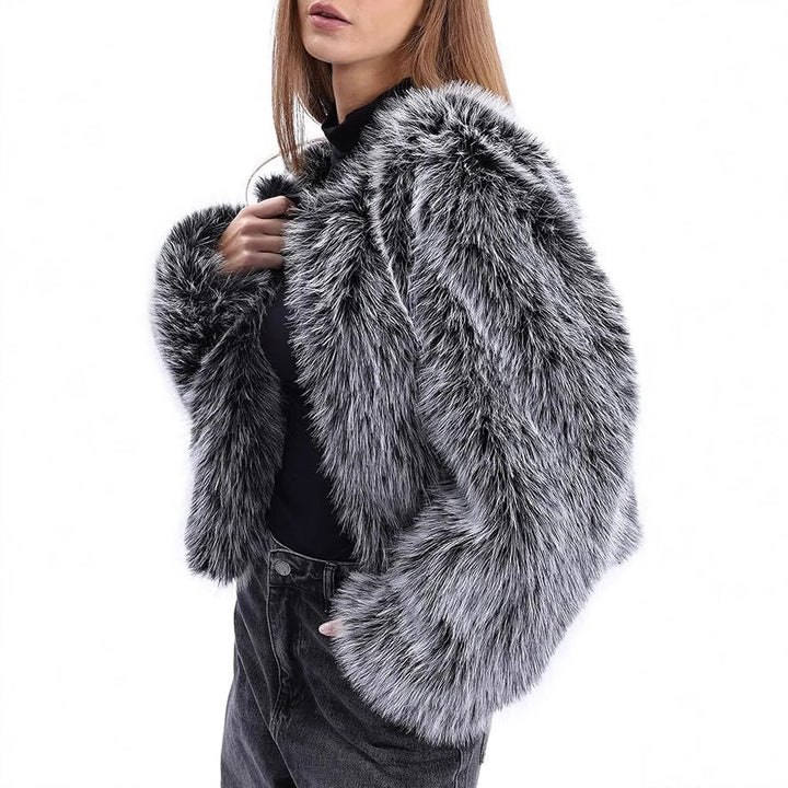 Ladies Padded Faux Fur Jacket Amarae